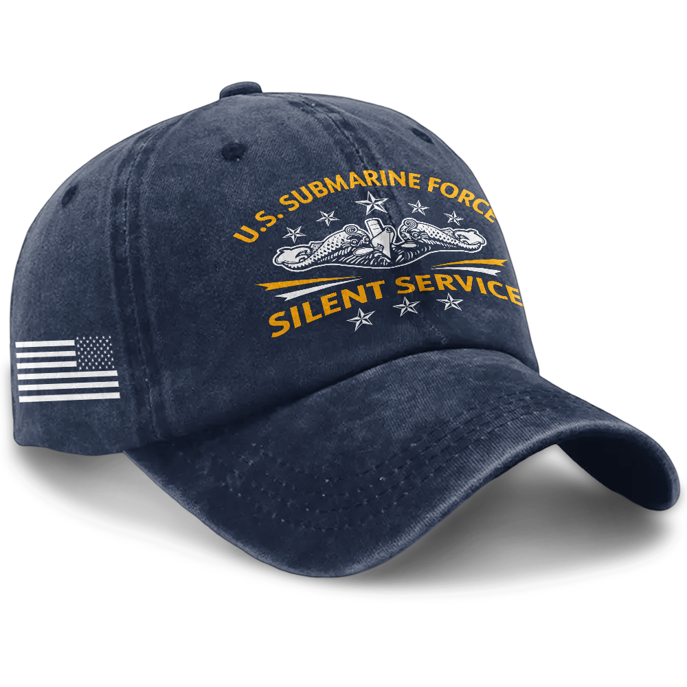 Navy Submarine Silent Service Washed Cap