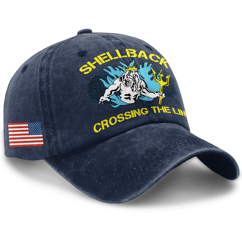 Personalizable Navy Shellback Washed Cap