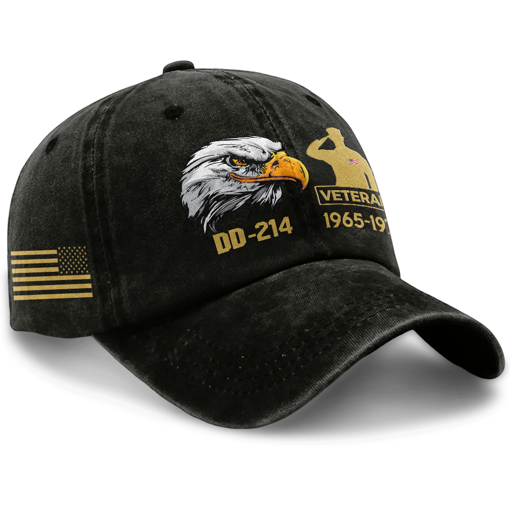 Personalizable Veteran DD-214 Washed Cap