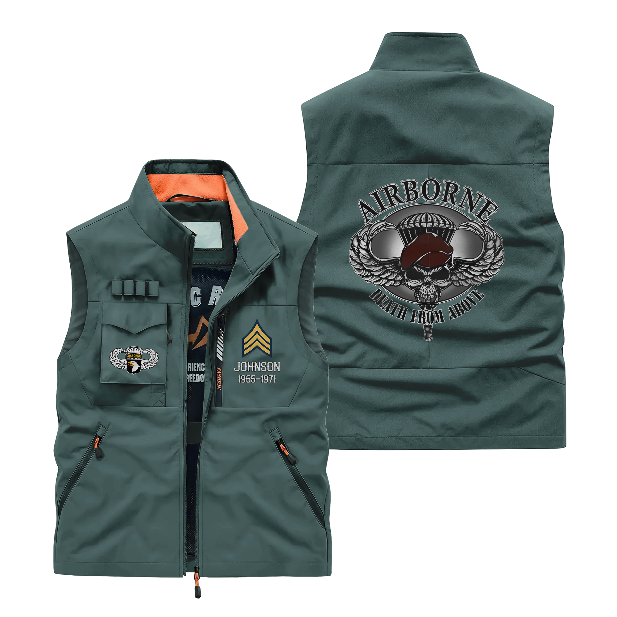 Personalizable Airborne Death From Above Pocket Vest
