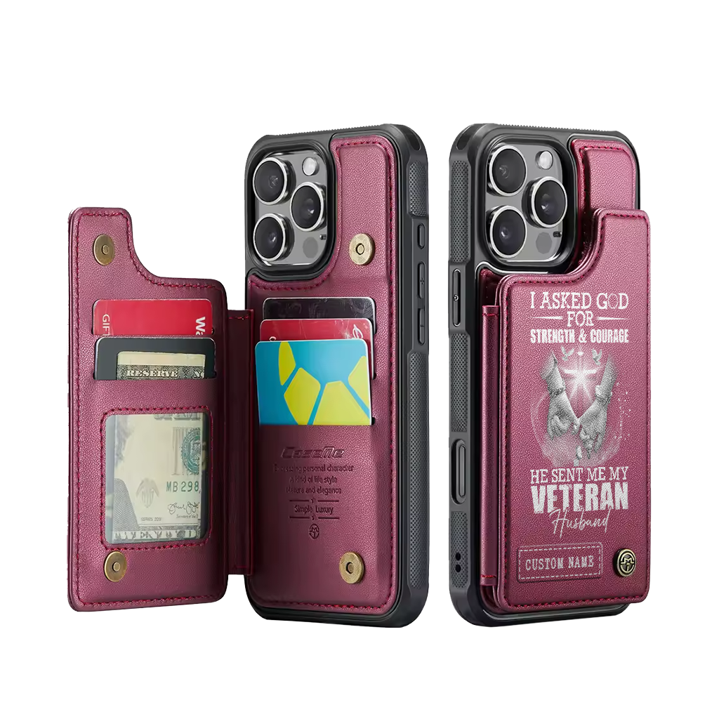 Personalizable Veteran's Wife Wallet Phone Case