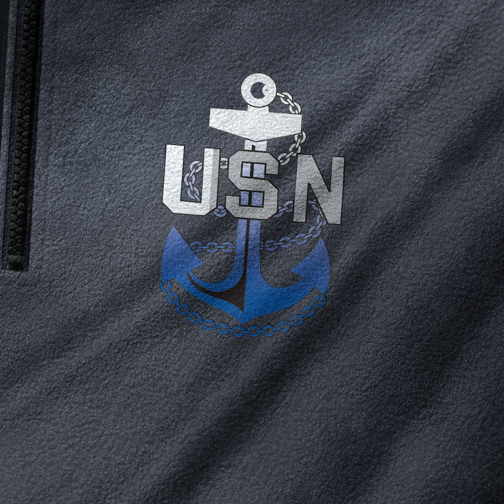 Navy Honor Courage Commitment Half-Zip Raglan Sweatshirt
