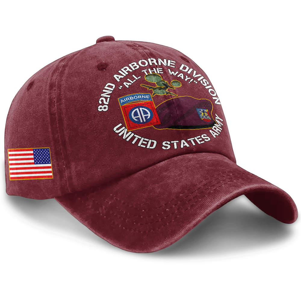 82nd Airborne All The Way Washed Cap