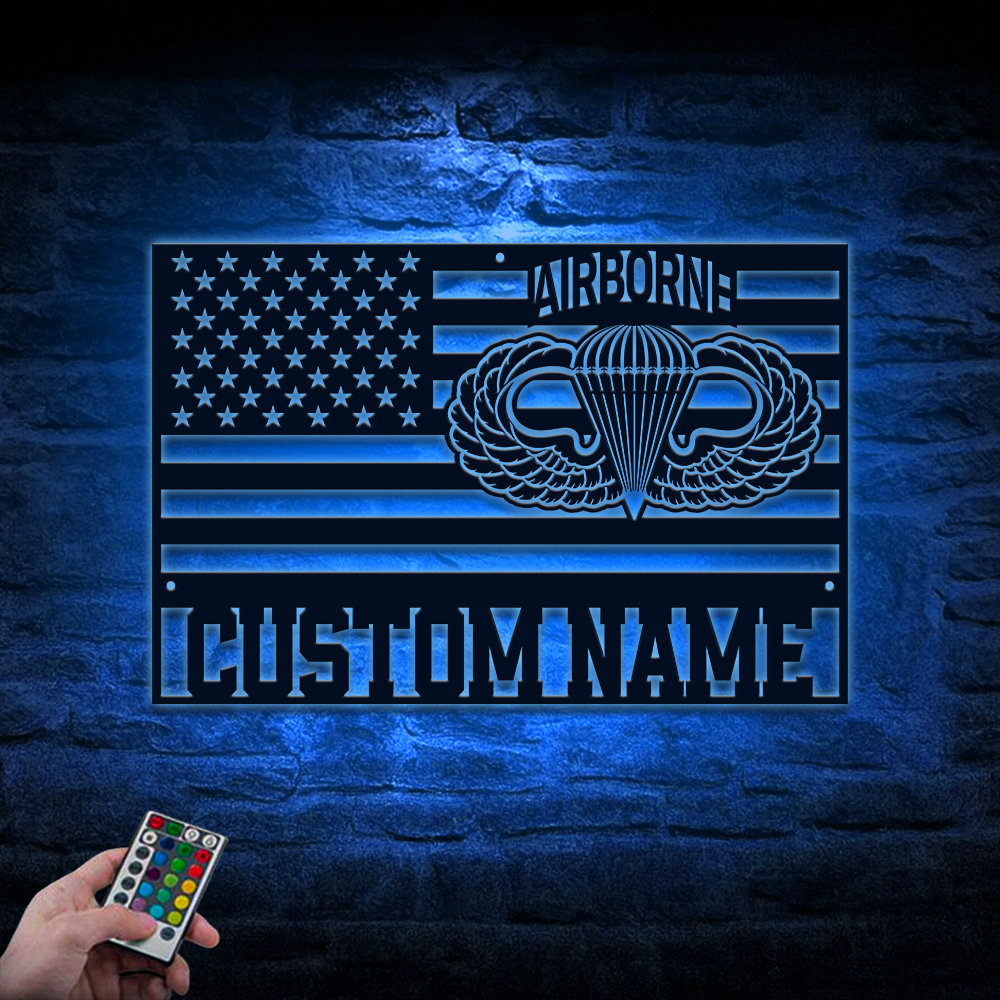 Personalized Airborne Metal Sign Wall Art