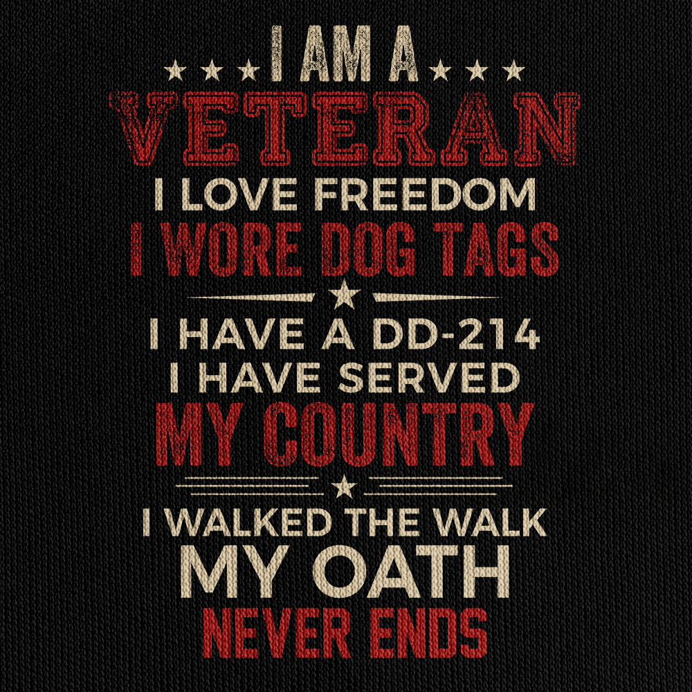 I Am A Veteran I Love Freedom Quarter Zip Hoodie