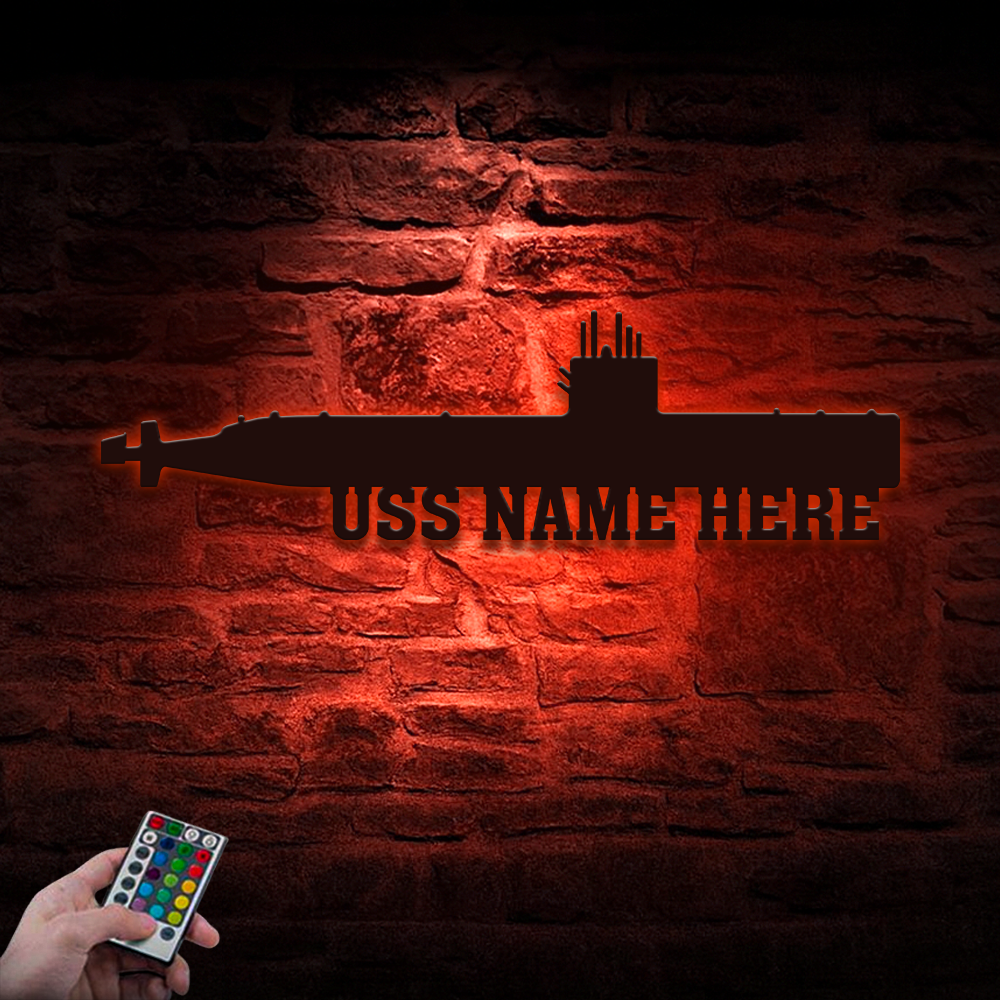 Personalized Navy Submarine Metal Sign Wall Art