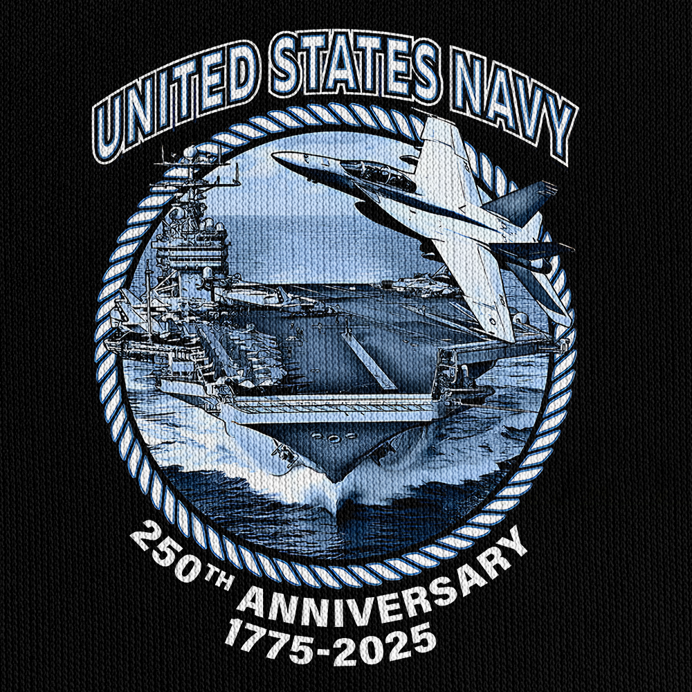 Personalizable Navy 250th Anniversary Quarter Zip Hoodie