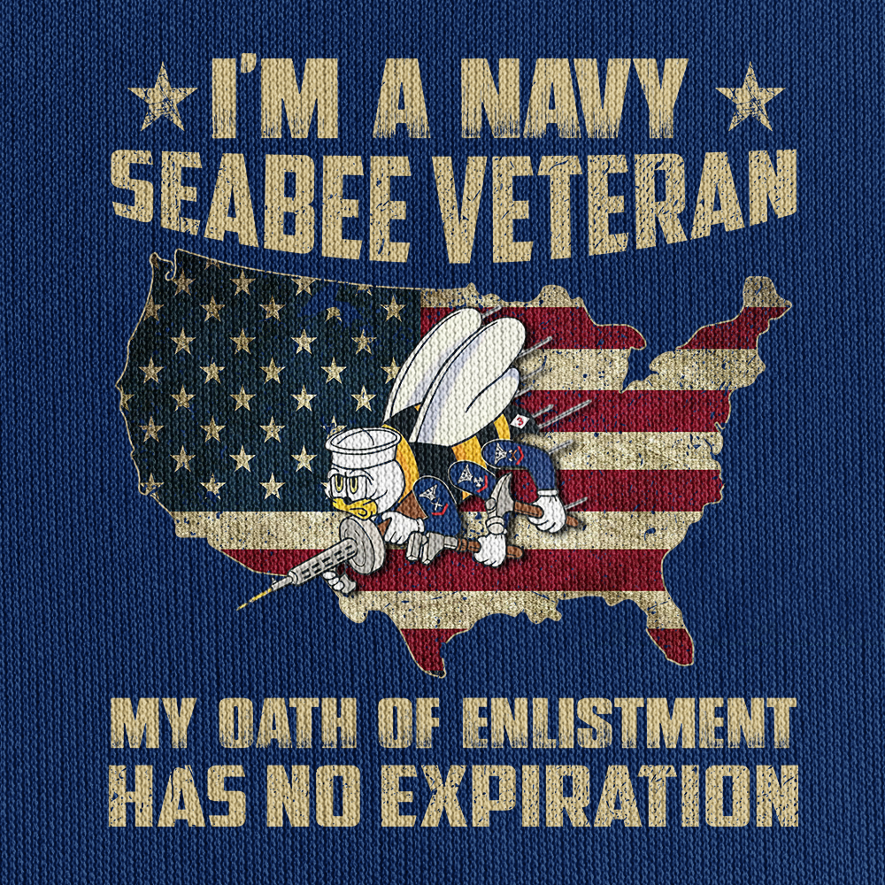 I Am A Navy Seabee Veteran Quarter Zip Hoodie