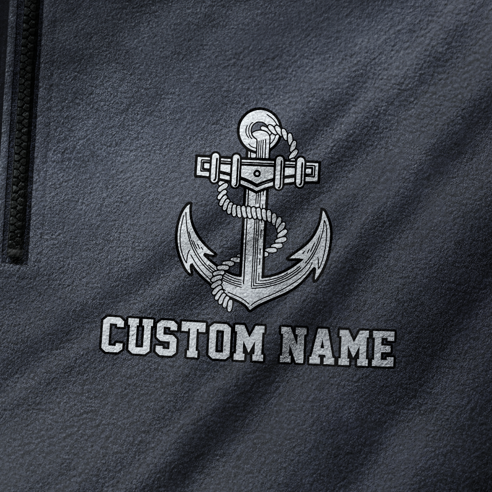 Personalizable Navy Snipes Half-Zip Raglan Sweatshirt