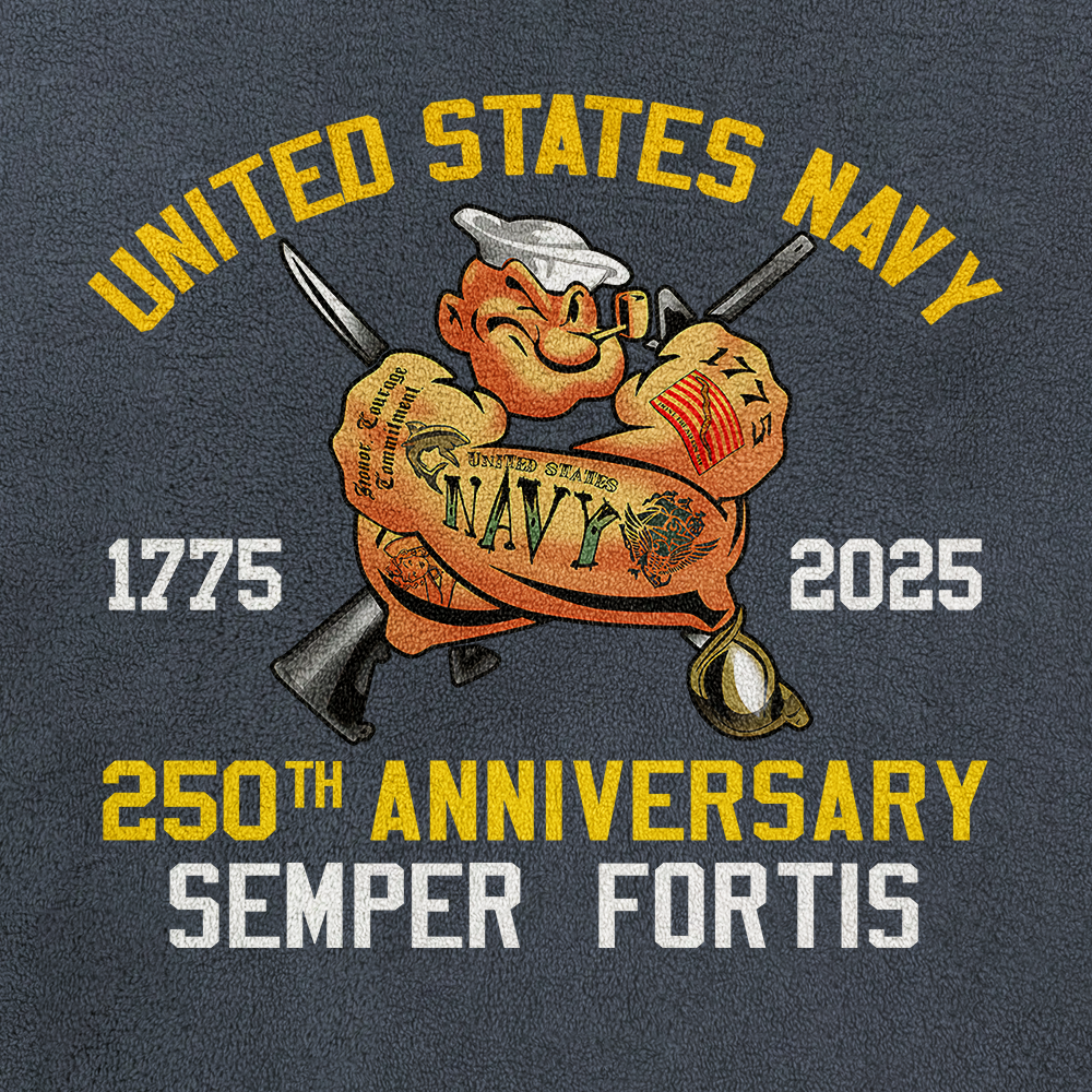 Personalizable Navy 250th Anniversary Half-Zip Raglan Sweatshirt