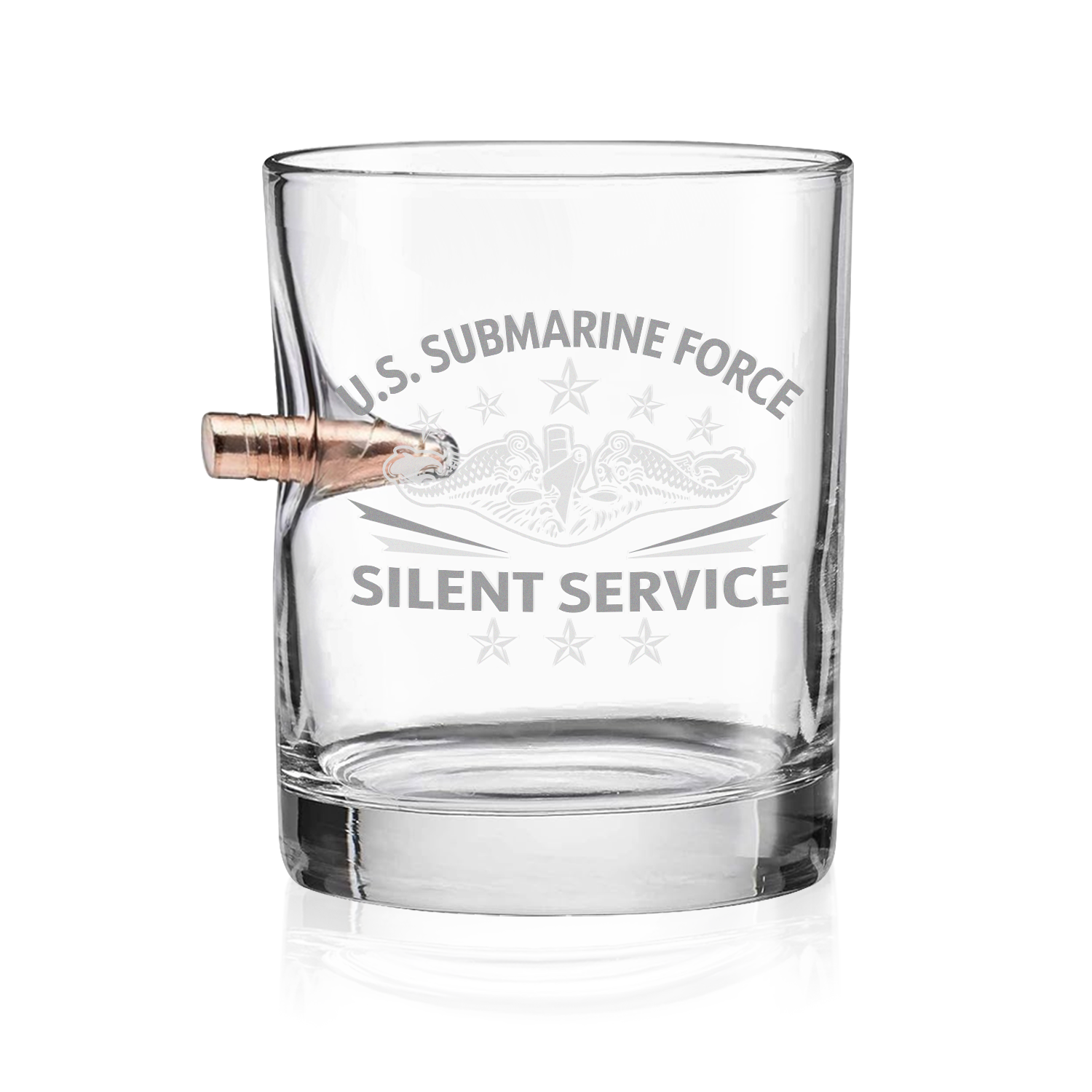 Navy Submarine Bullet Whiskey Glass & Decanter Set