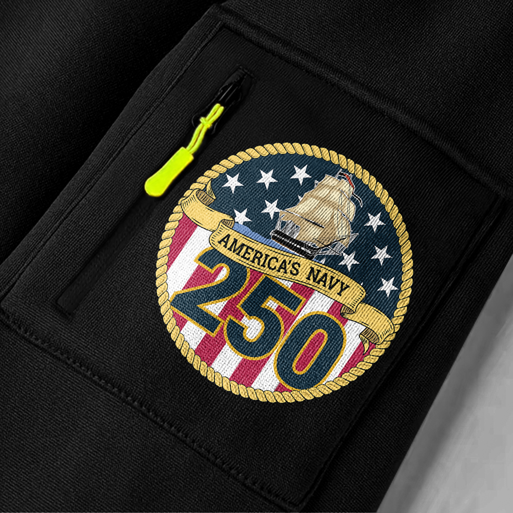 Personalizable Navy 250th Anniversary Quarter Zip Hoodie