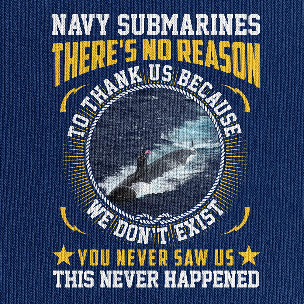 Navy Submarines There's No Reason To Thank Us Quarter Zip Hoodie