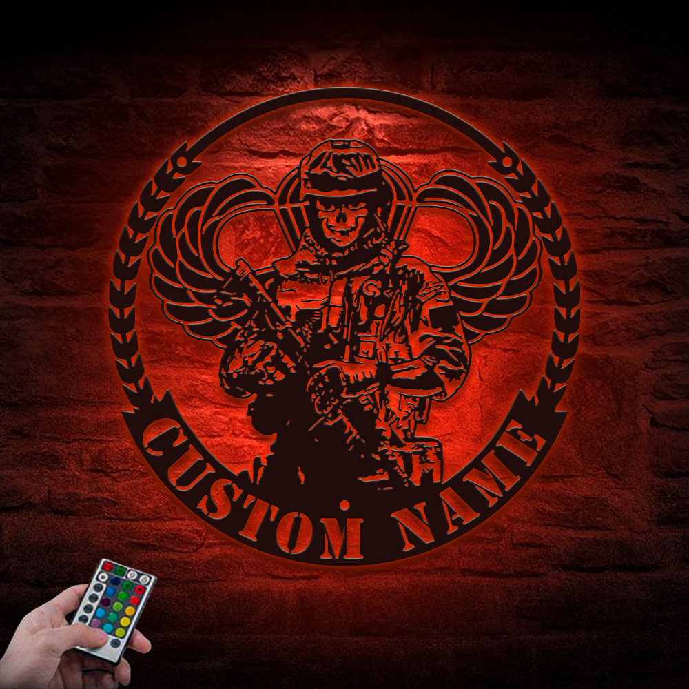 Personalized Airborne Metal Sign Wall Art