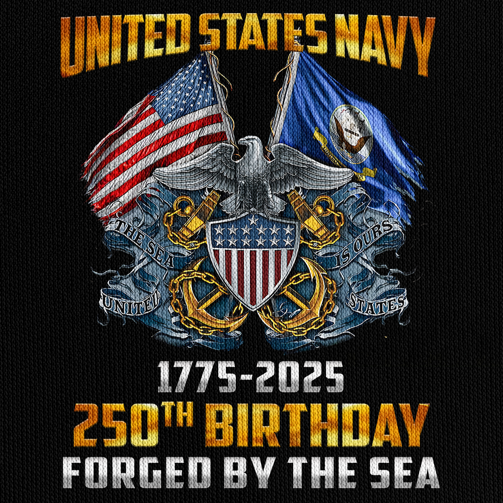 Personalizable Navy 250th Anniversary Quarter Zip Hoodie