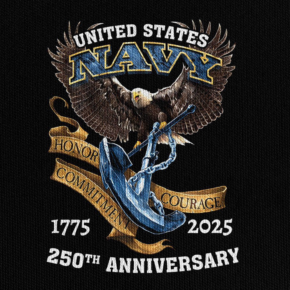 Navy 250th Anniversary Quarter Zip Hoodie