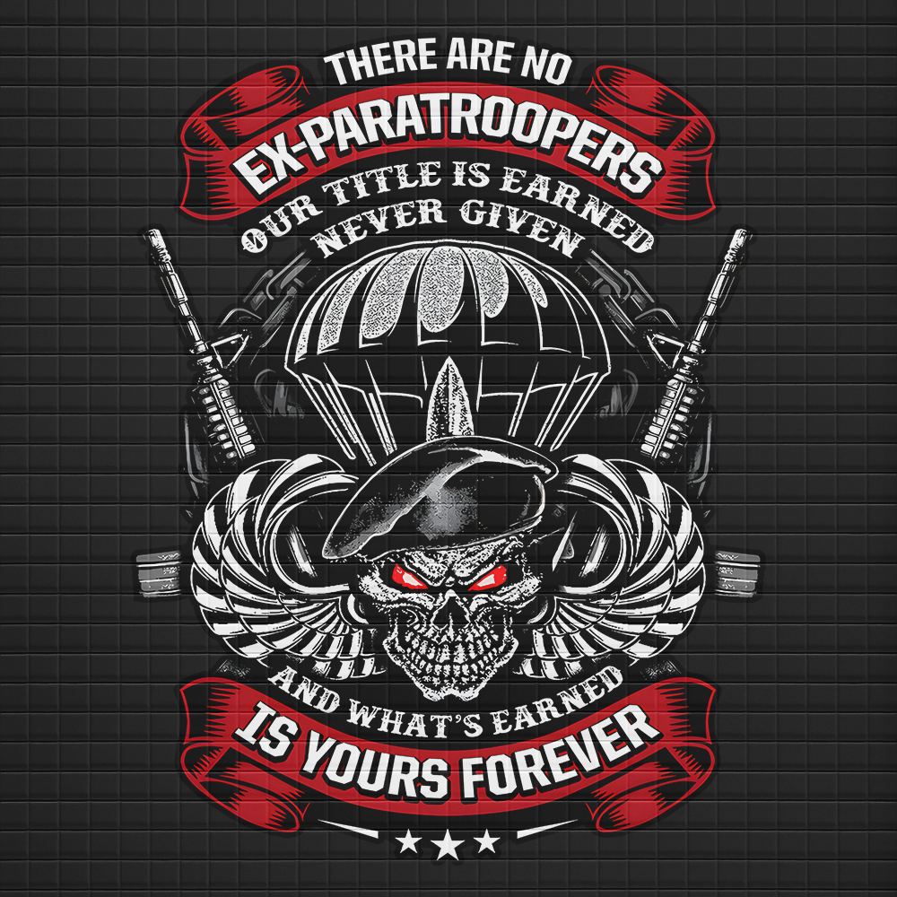 Airborne There Are No Ex-Paratroopers Waffle Hooded Jacket