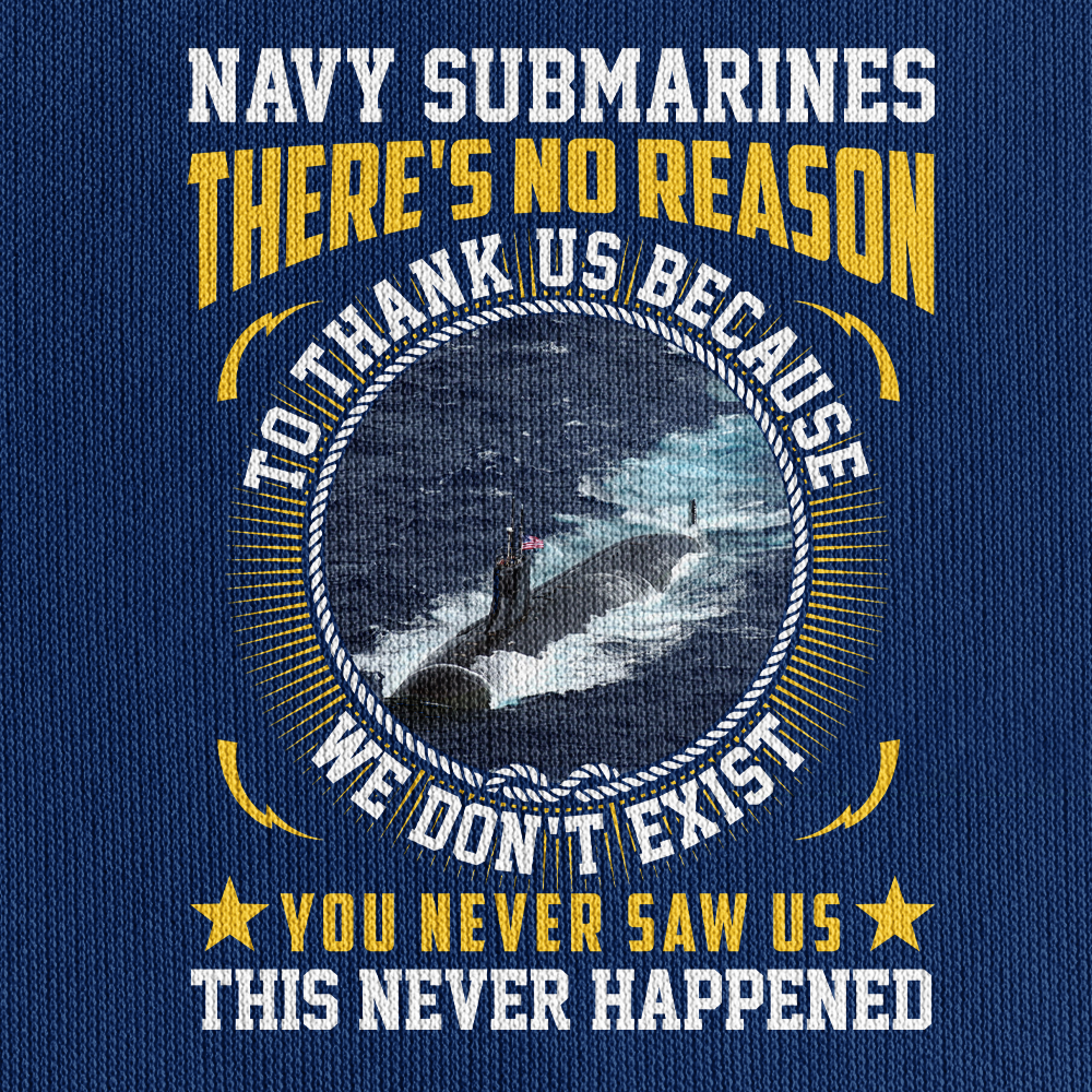 Navy Submarines There's No Reason To Thank Us Quarter Zip Hoodie