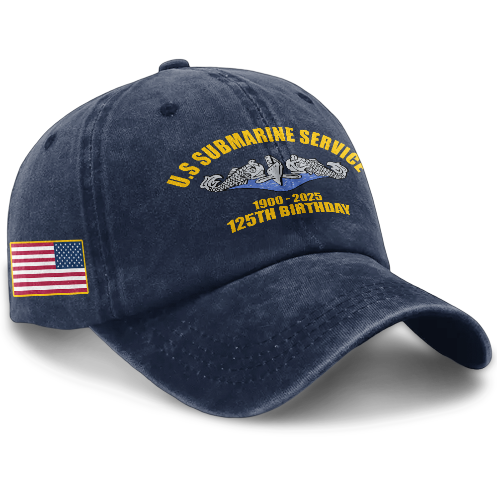 Navy Submarine 125th Birthday Washed Cap