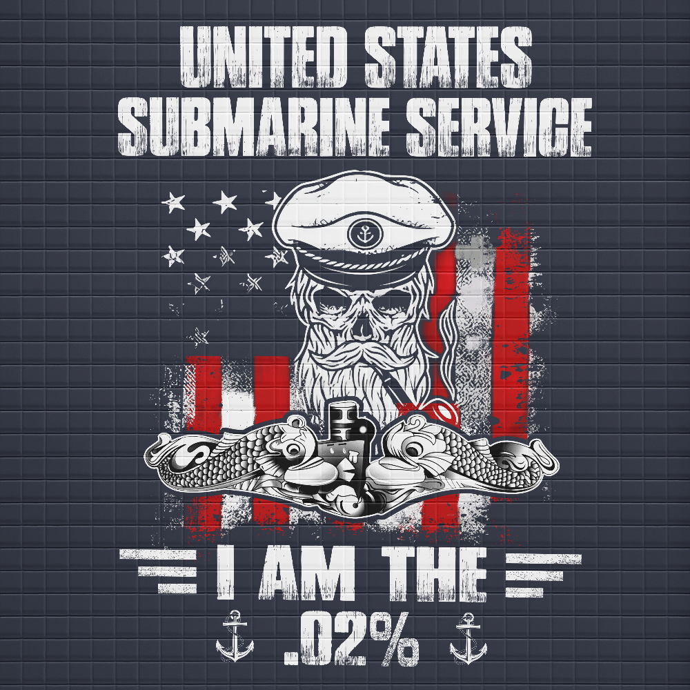 Navy Submarine I'm The .02% Waffle Hooded Jacket