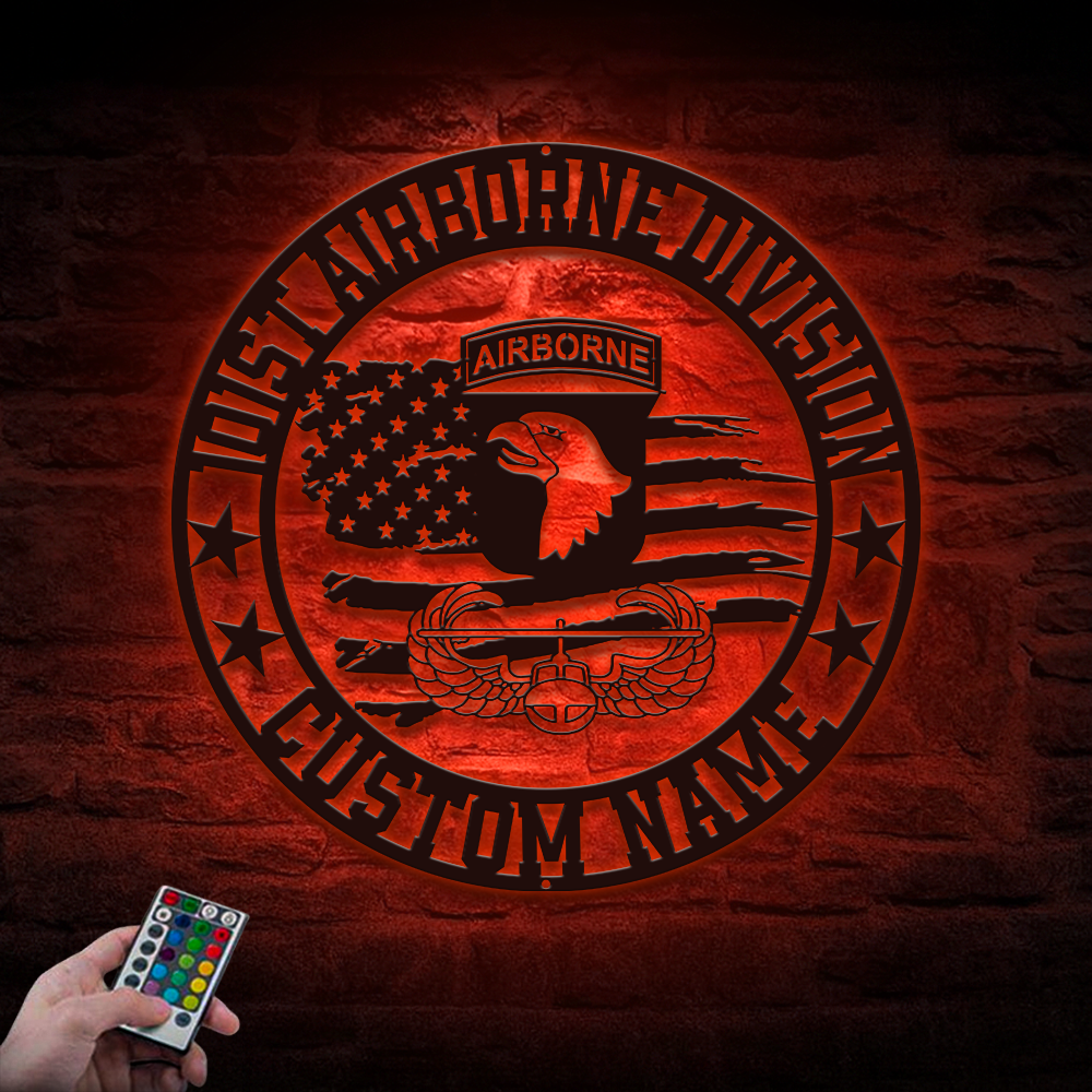 Personalized 101st Airborne Division Metal Sign Wall Art