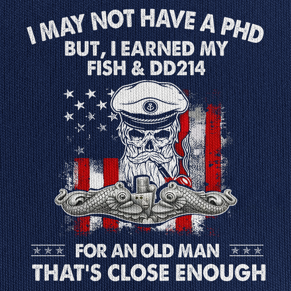 Navy Submarine I Earned Fish & DD-214 Quarter Zip Hoodie