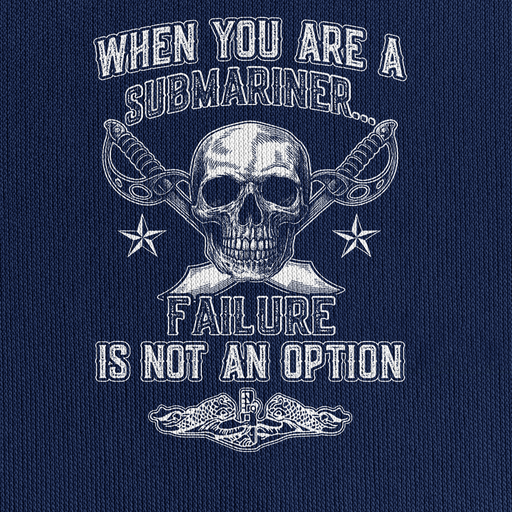 Personalizable Navy Submarine Failure Is Not An Option Quarter Zip Hoodie