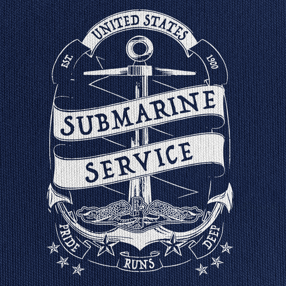 Personalizable Navy Submarine Quarter Zip Hoodie