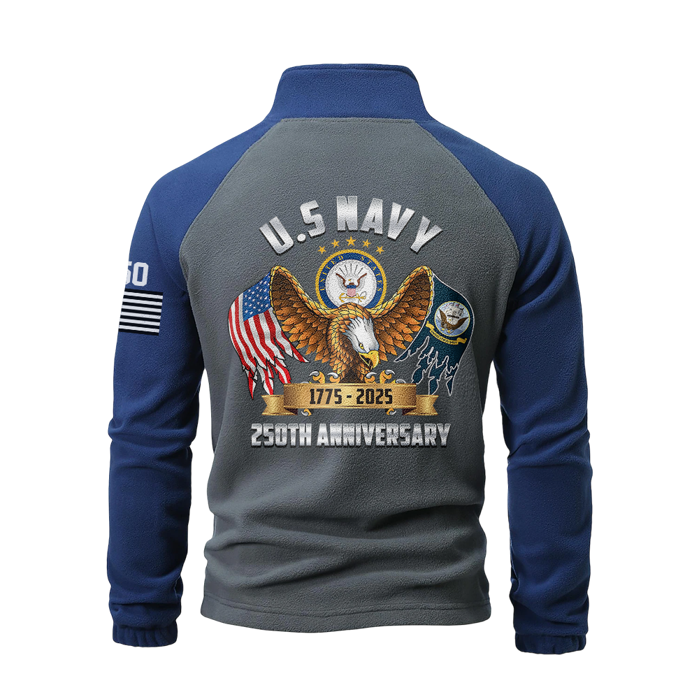 Navy 250th Anniversary Half-Zip Raglan Sweatshirt