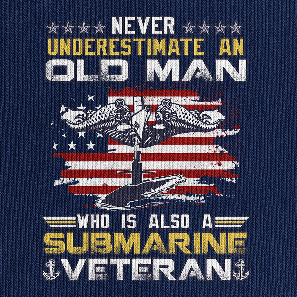 Personalizable Navy Submarine Quarter Zip Hoodie