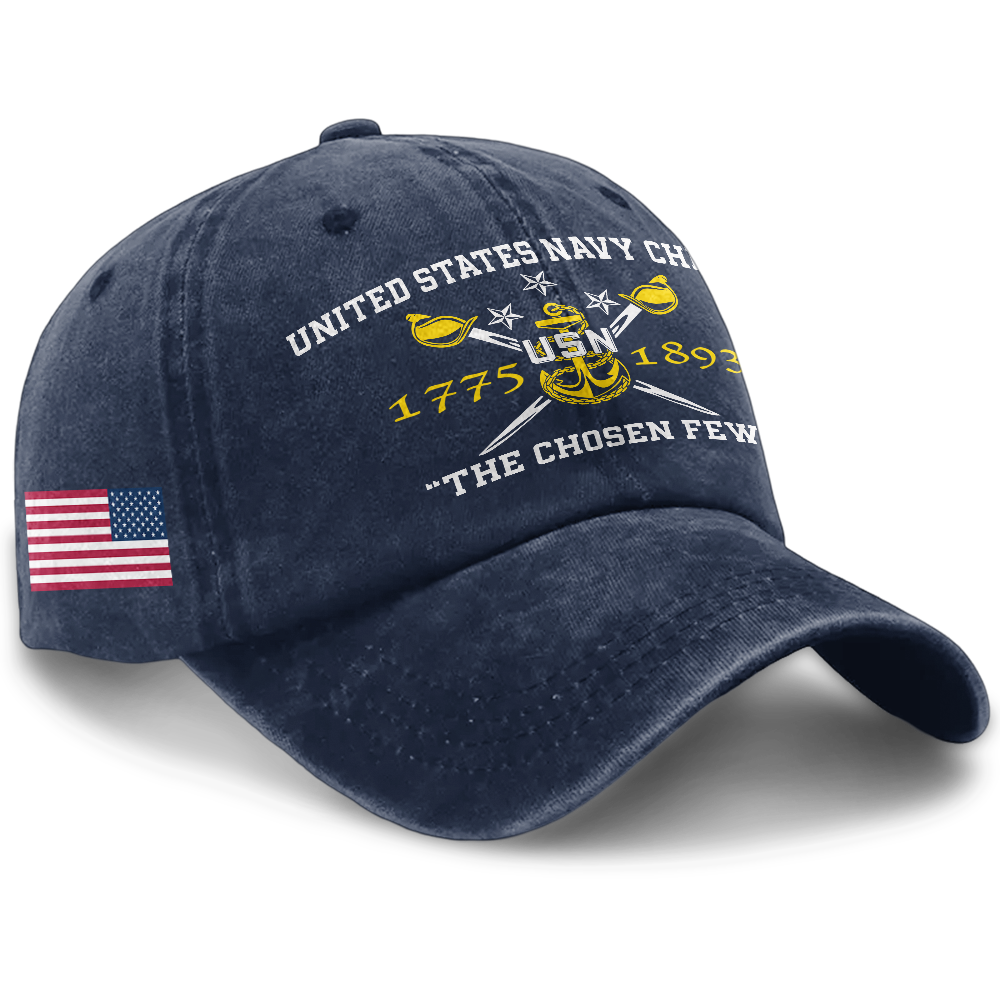 Personalizable Navy Chiefs The Chosen Few Washed Cap