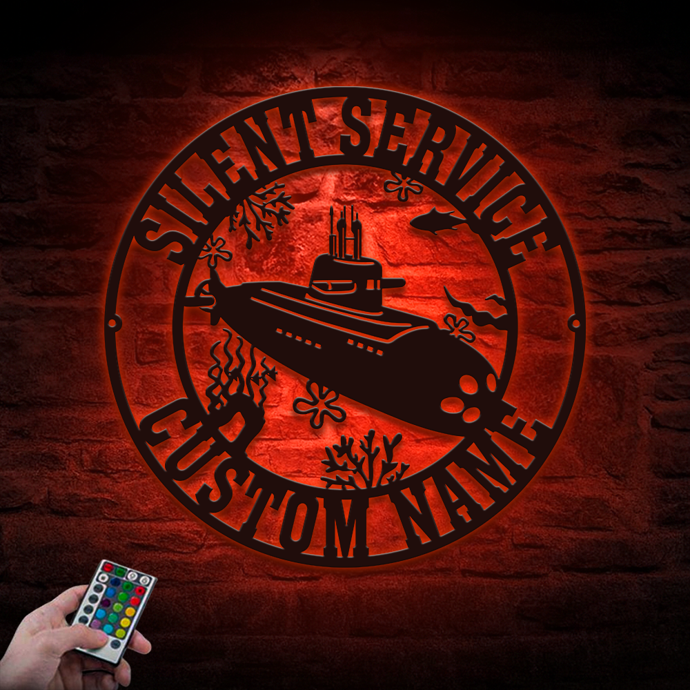 Personalized Navy Submarine Metal Sign Wall Art