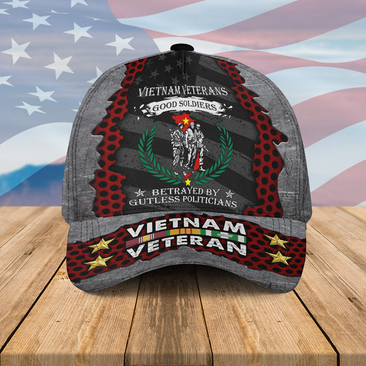 Vietnam Veteran Good Soldiers Betrayed By Gutless Politicians Hat Cap