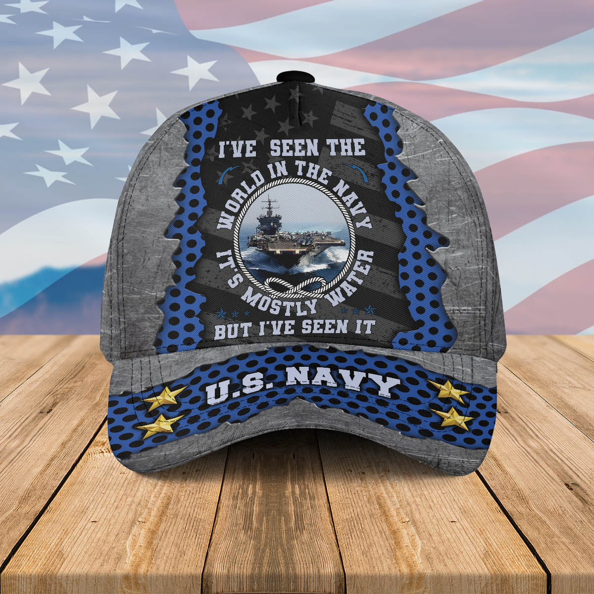 I've Seen The World In The Navy Hat Cap – Valor76