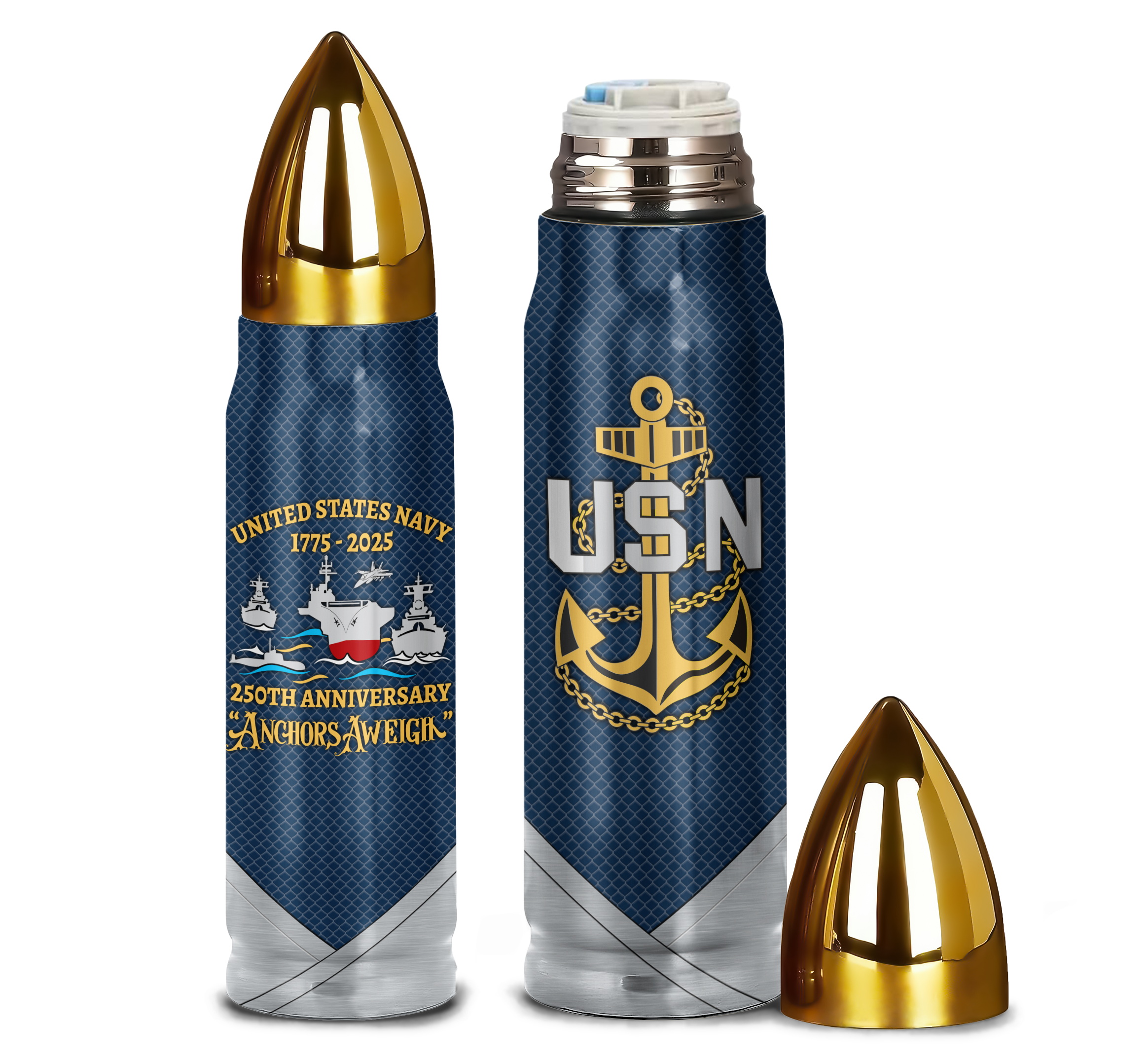 Navy 250th Anniversary Bullet Tumbler