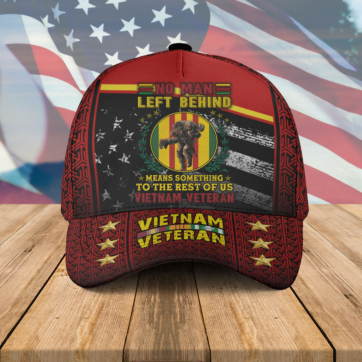 Vietnam Veteran No Man Left Behind Hat Cap