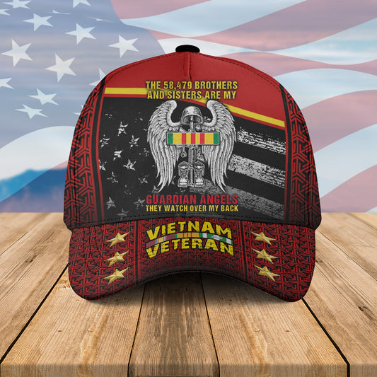 Vietnam Veteran The 58,479 Brothers and Sisters Are My Guardian Angels  Hat Cap