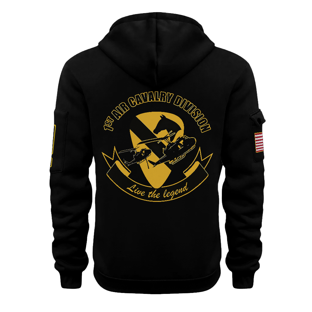 1st Calvary Division Live The Legend Quarter Zip Hoodie