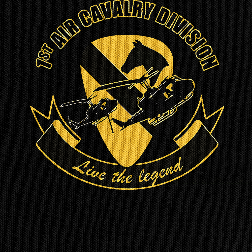 1st Calvary Division Live The Legend Quarter Zip Hoodie