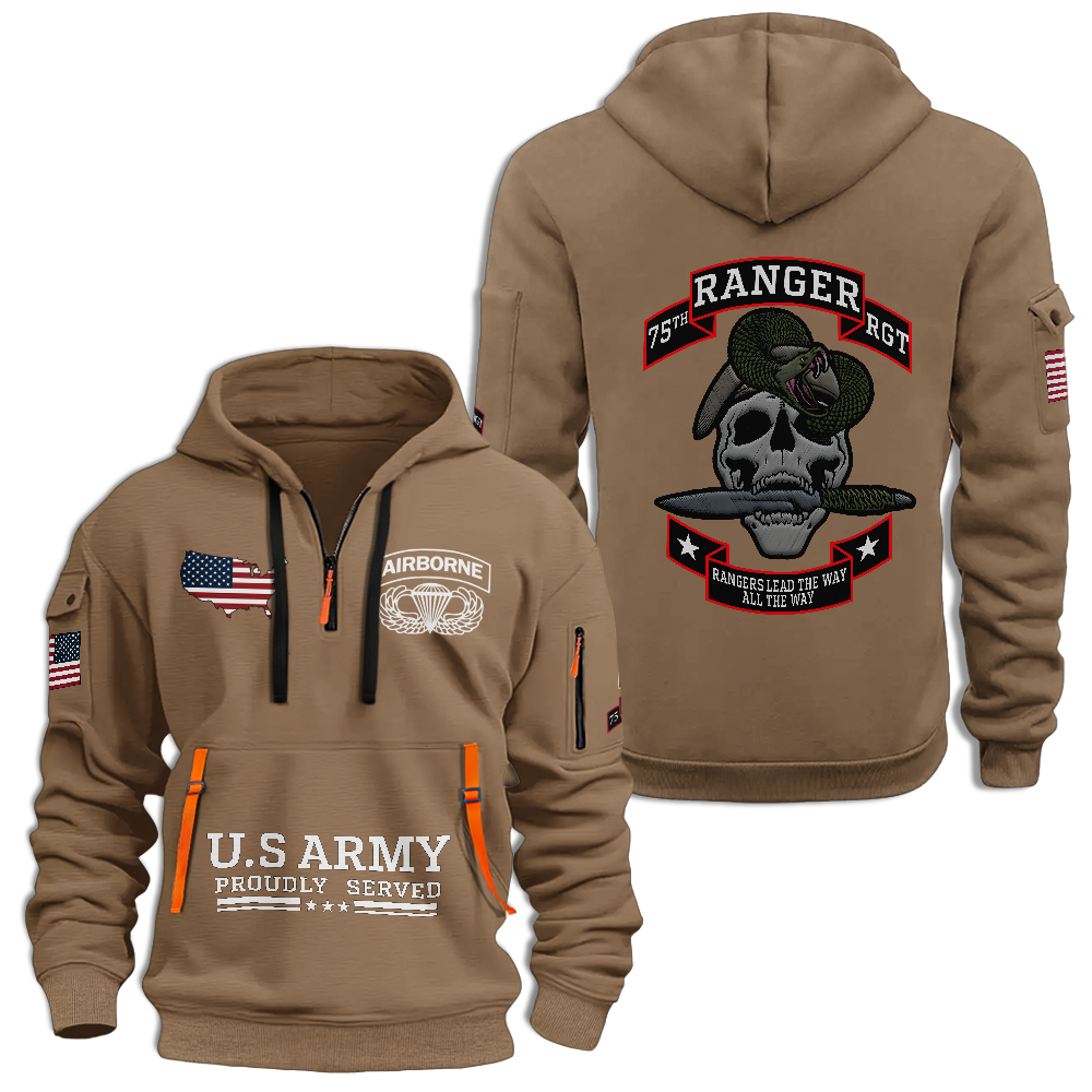 75th Ranger Regiment Quarter Zip Hoodie