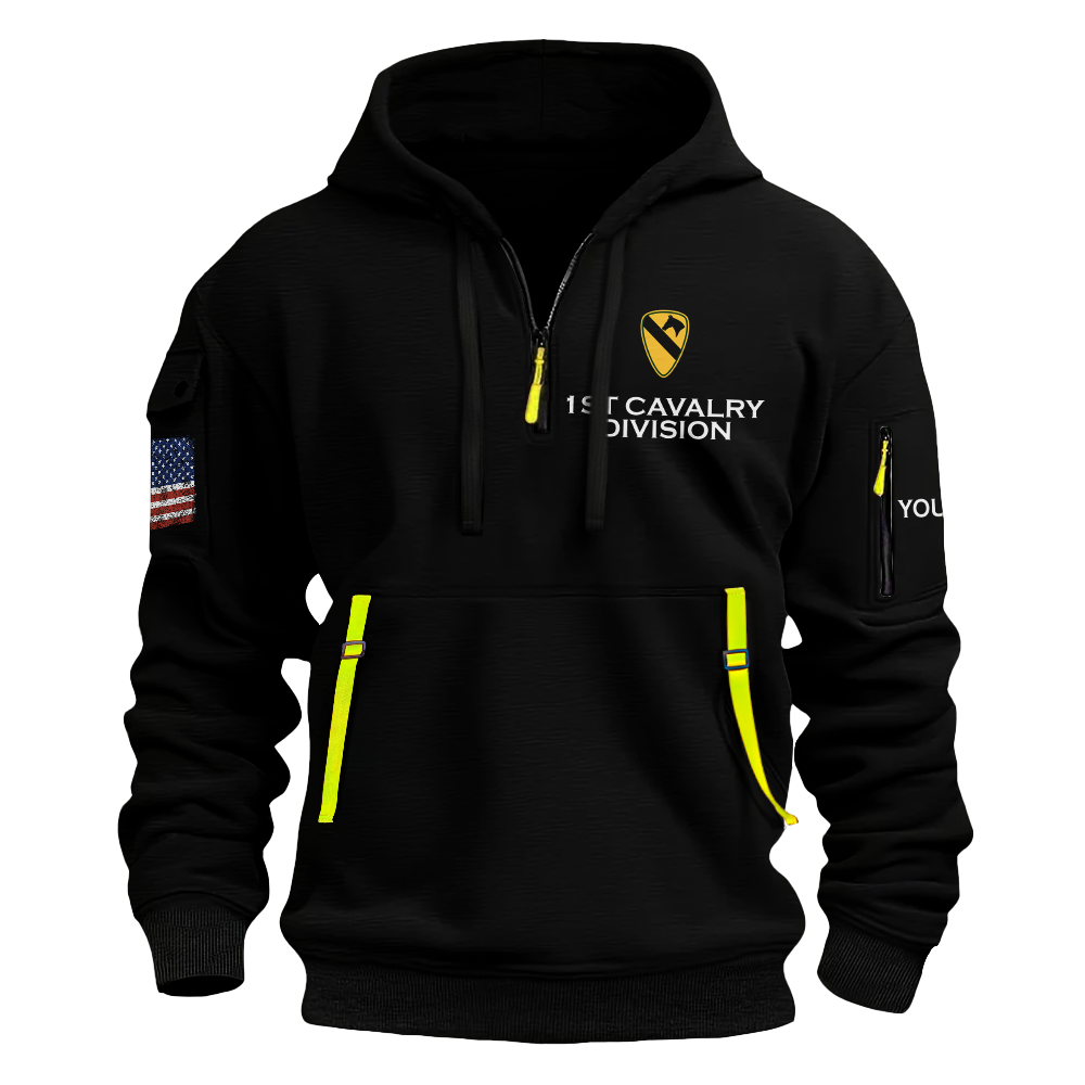 1st Calvary Division I Will ALways Be A Soldier Quarter Zip Hoodie