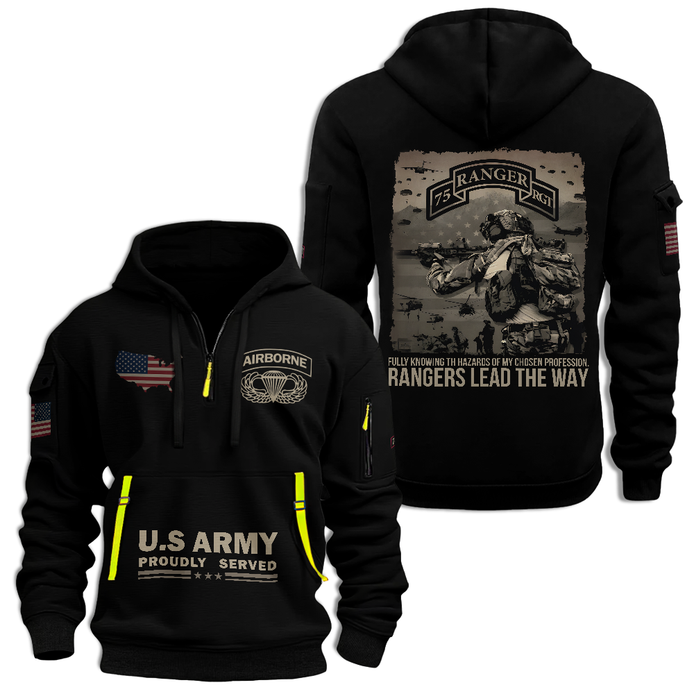 75th Ranger Regiment Quarter Zip Hoodie