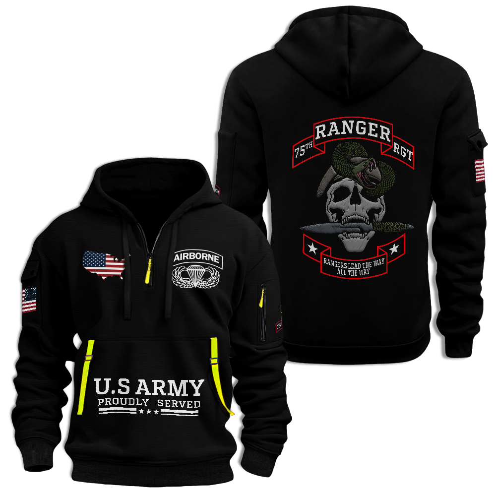 75th Ranger Regiment Quarter Zip Hoodie