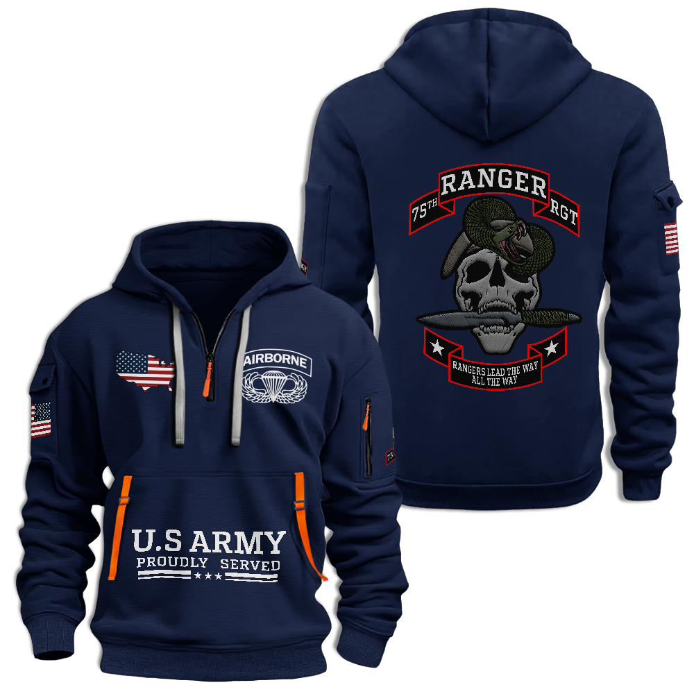 75th Ranger Regiment Quarter Zip Hoodie