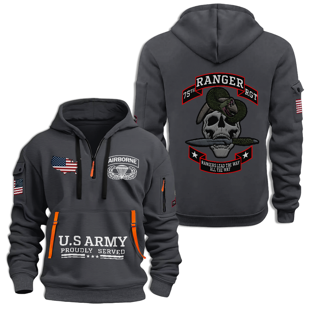 75th Ranger Regiment Quarter Zip Hoodie