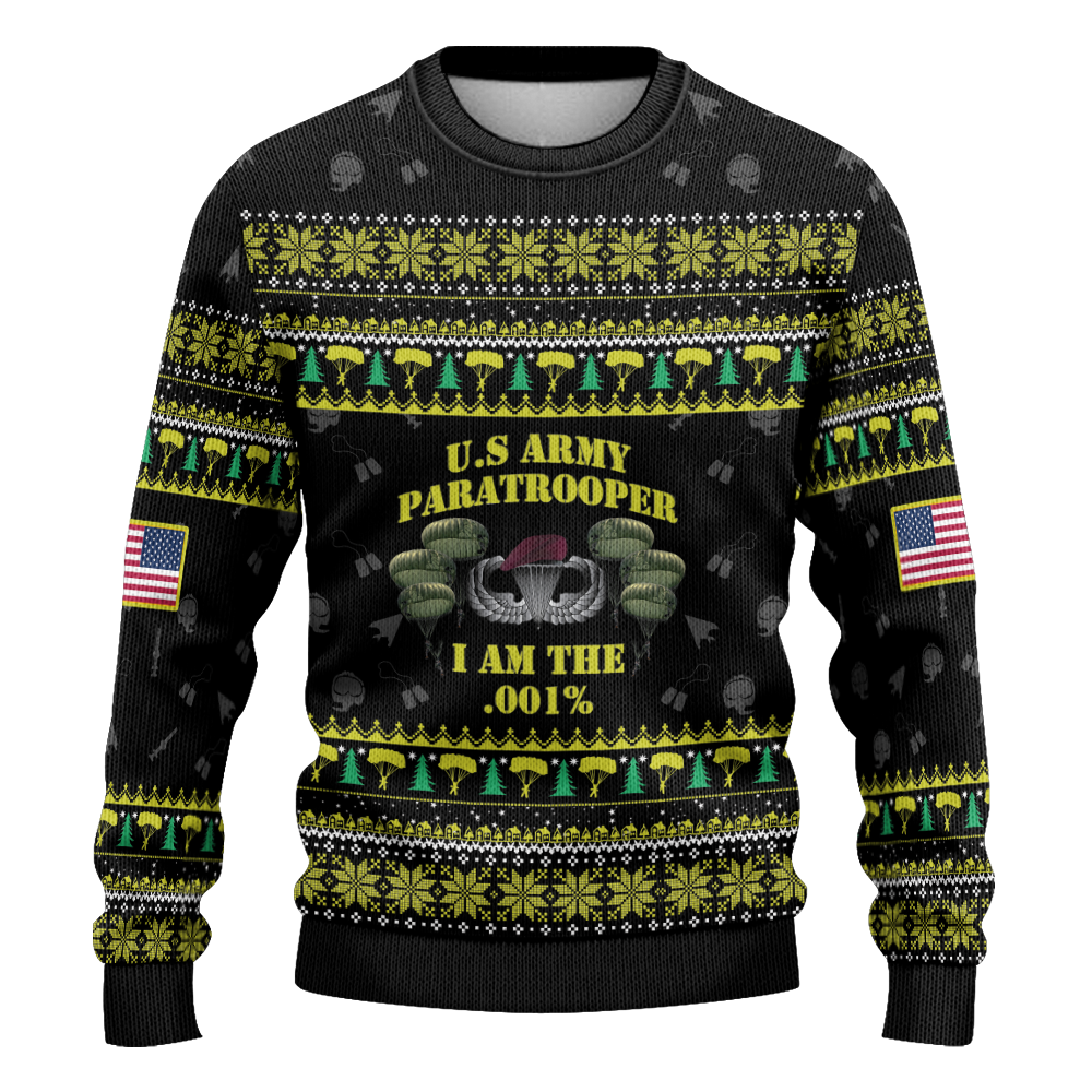 U.S Army Paratrooper I'm the .001% Knitted Sweatshirt