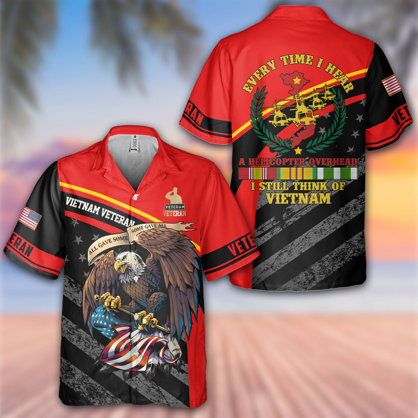 Vietnam Veteran Every Tim I Hear A Helicopter Overhead Hawaiian Shirt