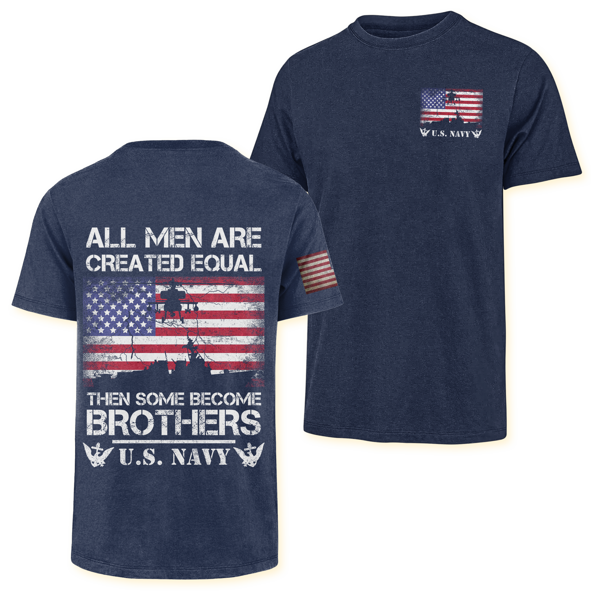 Navy Veteran All Men Are Created Equal Classic Tee