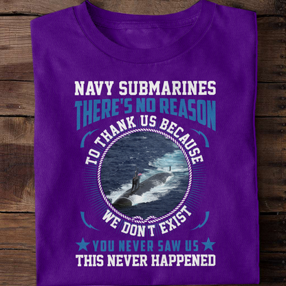 Navy Submarines There' s No Reason To Thank Us Classic T-Shirt