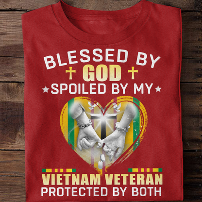 Blessed By God Spoiled By My Vietnam Veteran - Veteran's Wife Classic T-Shirt